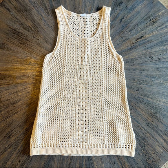 GAP Light Cream Open-Stitch Knit‎ Sleeveless Top – Size XS - Picture 1 of 8